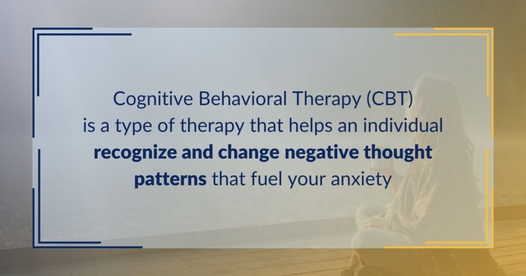 Explanation of CBT therapy for changing negative thought patterns.